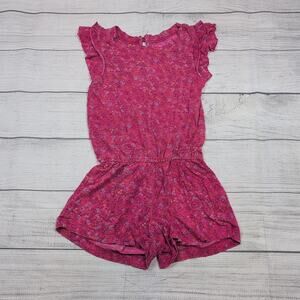4/5 Peek Pink Floral Shortie Romper